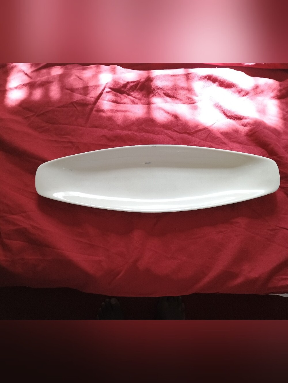 Impromptu Iroquois Ben Seibel Bridal White Celery Dish 15.25 in